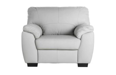 Collection Milano Leather Chair - Grey.